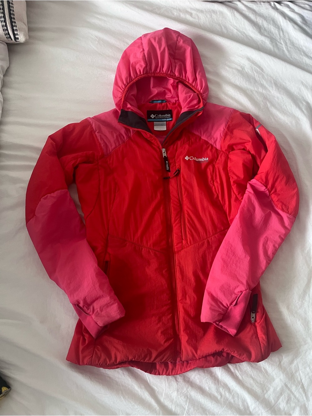 Columbia Titanium Women’s Jacket Red Pink Active Outdoor Hiking Fall Zip Small